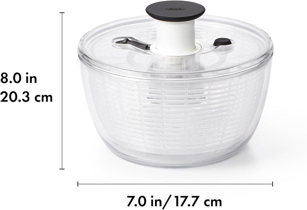 OXO Good Grips Salad Spinner | Lettuce Spinner | Fruit Washer | Fruit Washing Bowl with Strainer | Vegetable Cleaner | Salad Cleaner | Lettuce Washer | 6.22 Quart Capacity