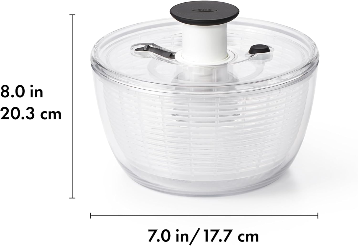 OXO Good Grips Salad Spinner | Lettuce Spinner | Fruit Washer | Fruit Washing Bowl with Strainer | Vegetable Cleaner | Salad Cleaner | Lettuce Washer | 6.22 Quart Capacity