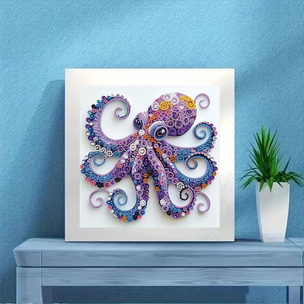 ZQEATRY Sea Turtle Animal Special Shape Diamond Art Kits for Adults,5D Diamond Painting Kits for Beginner,DIY Diamond Crystal Rhinestones Painting Kits for Home Wall Decor Gift 11.8 X 11.8inch