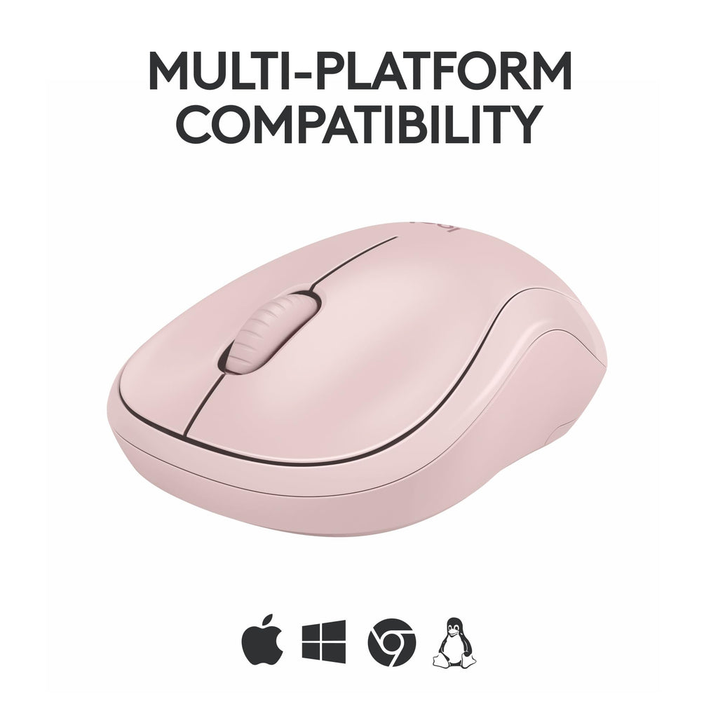 Logitech M185 Wireless Mouse, 2.4GHz with USB Mini Receiver, 12-Month Battery Life, 1000 DPI Optical Tracking, Ambidextrous PC/Mac/Laptop - Swift Grey