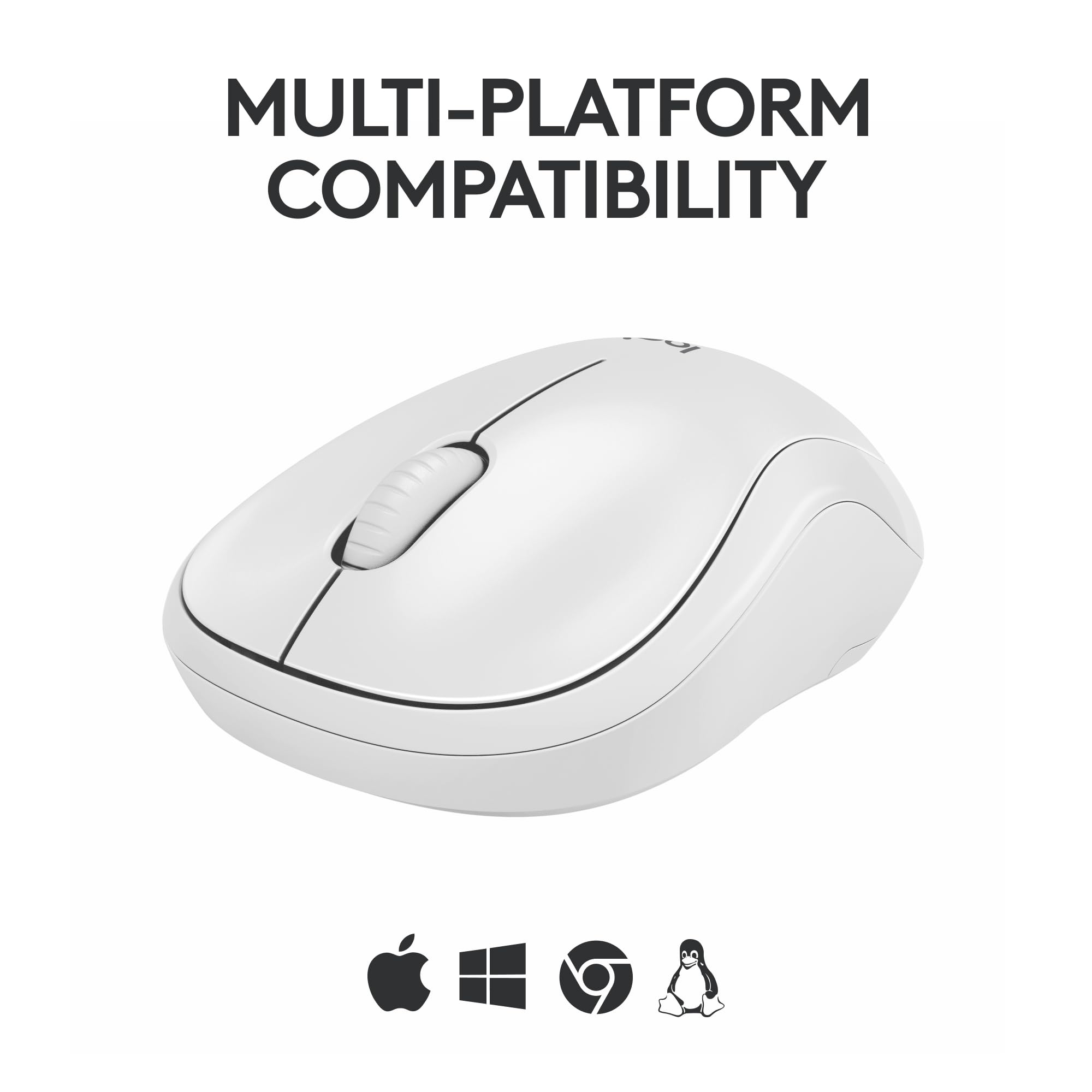 Logitech M185 Wireless Mouse, 2.4GHz with USB Mini Receiver, 12-Month Battery Life, 1000 DPI Optical Tracking, Ambidextrous PC/Mac/Laptop - Swift Grey