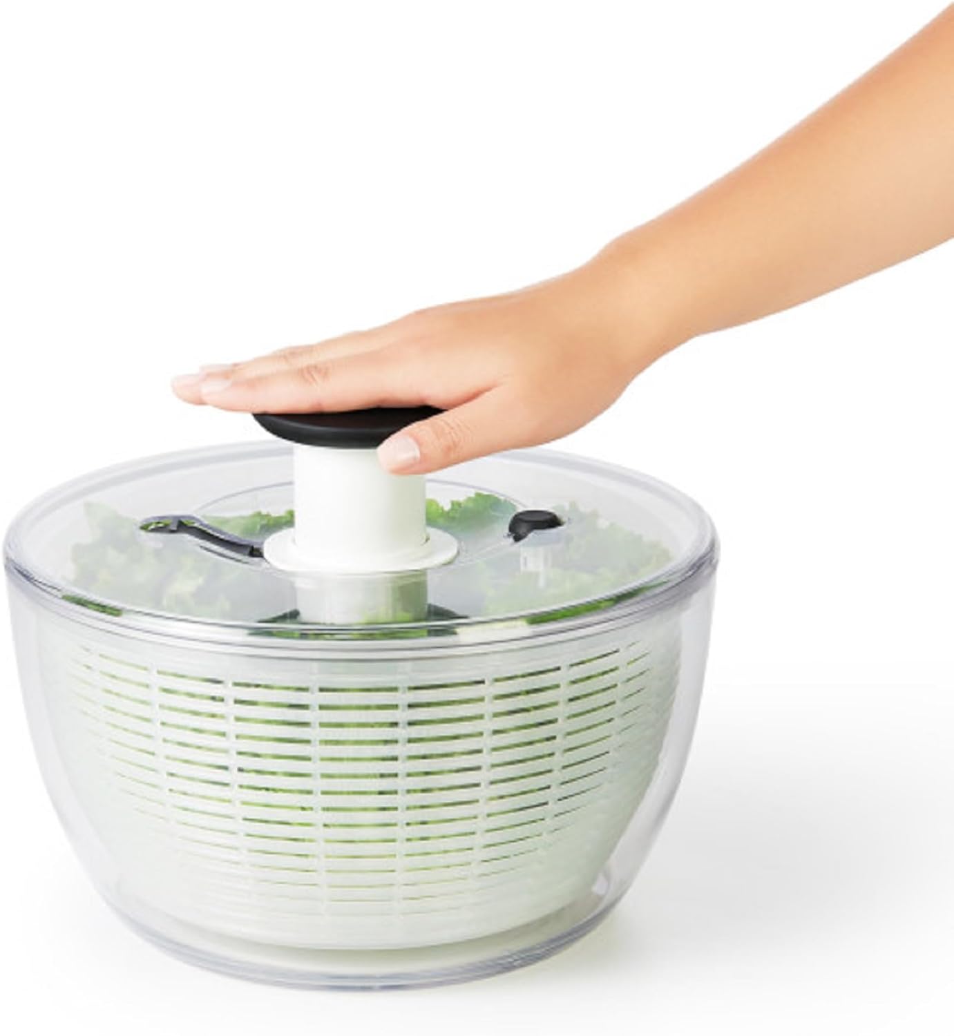 OXO Good Grips Salad Spinner | Lettuce Spinner | Fruit Washer | Fruit Washing Bowl with Strainer | Vegetable Cleaner | Salad Cleaner | Lettuce Washer | 6.22 Quart Capacity