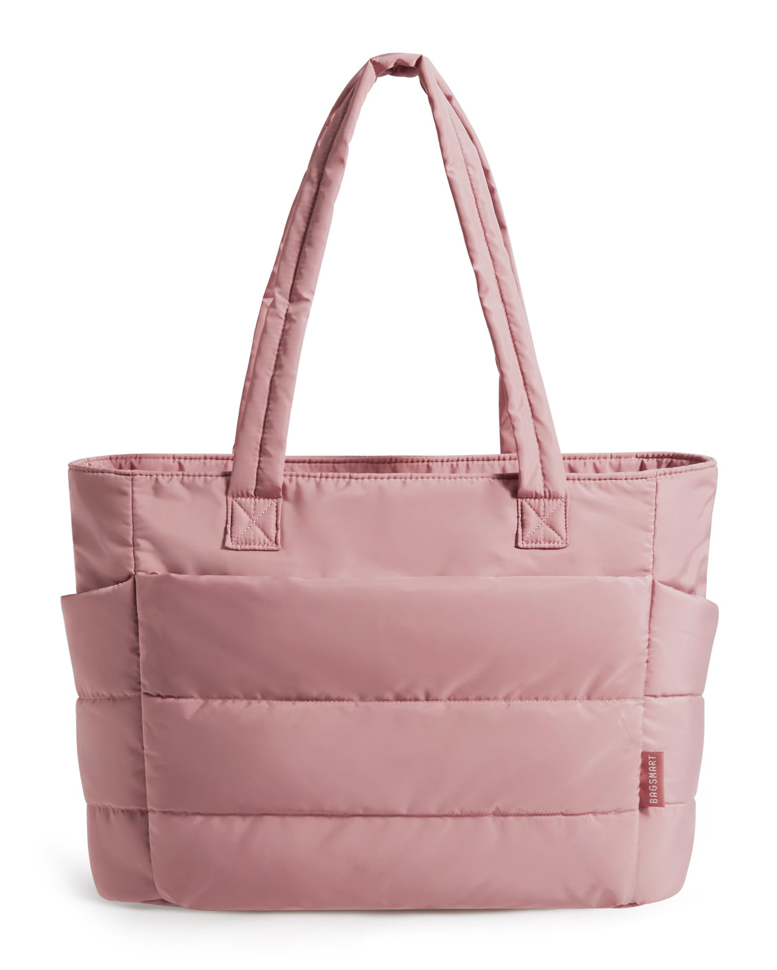 BAGSMART Tote Bag for Women, Lightweight Puffy Tote Bag with Compartments Shoulder Bag Handbag for Travel, Work, Gym | Lightweight, Puffy, Quilted, Work, for Travel
