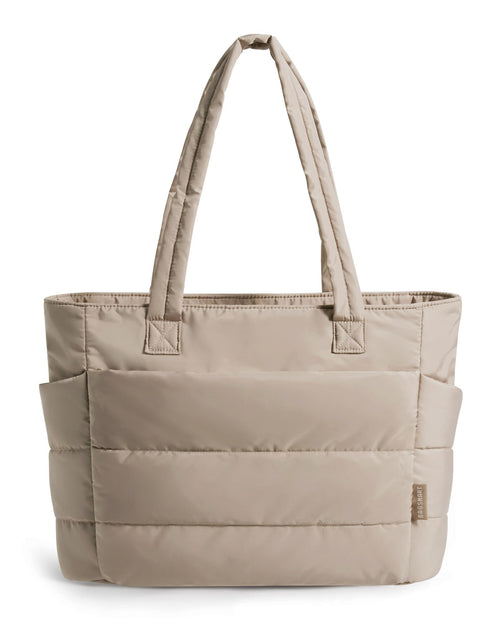 BAGSMART Tote Bag for Women, Lightweight Puffy Tote Bag with Compartments Shoulder Bag Handbag for Travel, Work, Gym | Lightweight, Puffy, Quilted, Work, for Travel