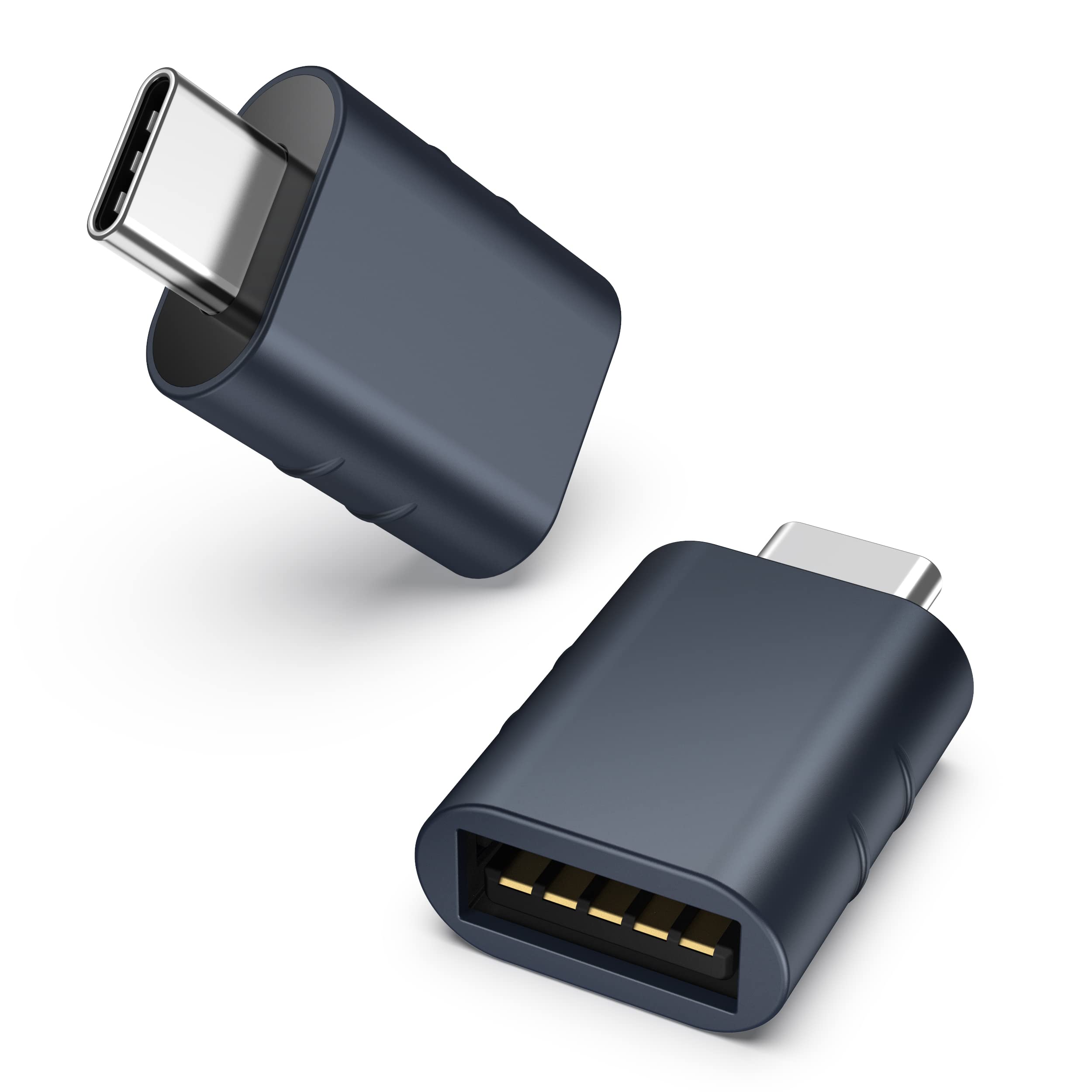 Syntech USB C to USB Adapter Pack of 2, USB 3.0 Female to Thunderbolt 4/3 Adapter Compatible with MacBook Pro Air 2024, Surface, iPad, iPhone, Galaxy Notebook, XPS and More Type C Devices, Space Grey