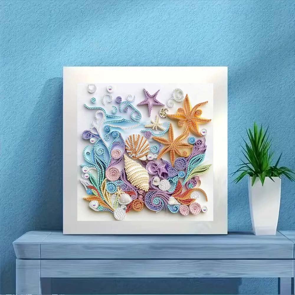 ZQEATRY Sea Turtle Animal Special Shape Diamond Art Kits for Adults,5D Diamond Painting Kits for Beginner,DIY Diamond Crystal Rhinestones Painting Kits for Home Wall Decor Gift 11.8 X 11.8inch