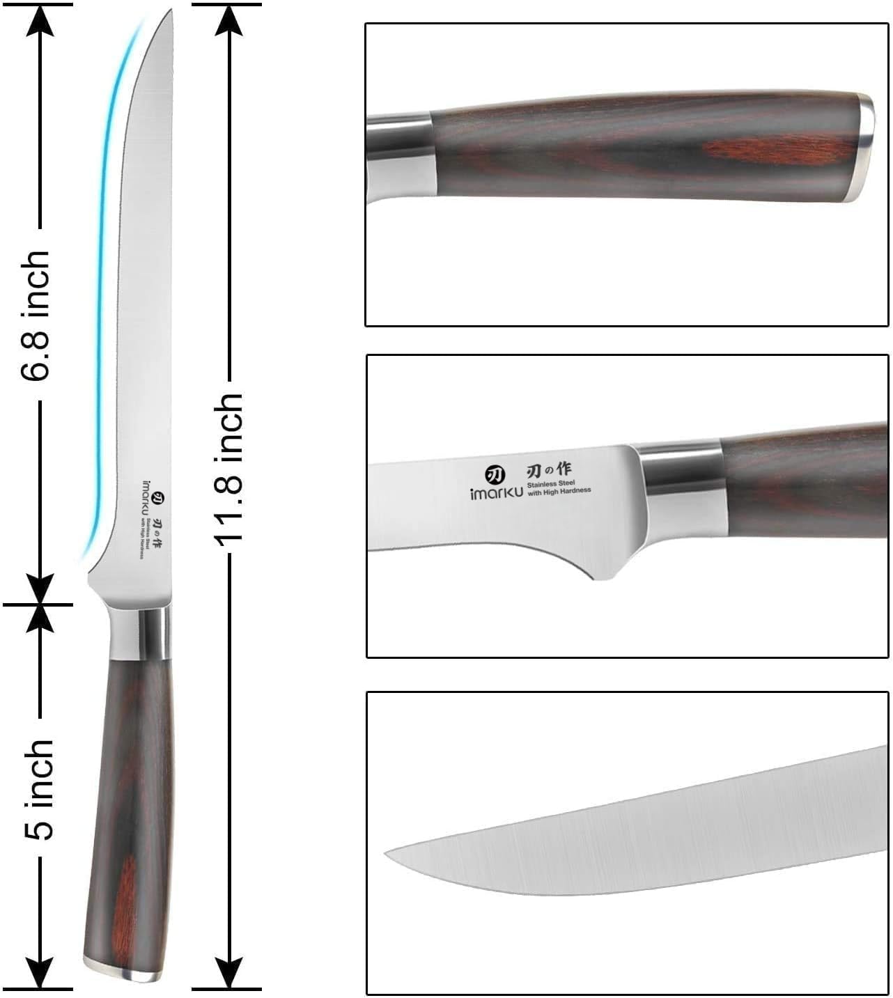 imarku Chef Knife 7 Inch Kitchen Knife Ultra Sharp Santoku Knife - High Carbon Japanese Chefs Knife, Kitchen Gadgets 2025, Apartment Essentials, Birthday Gifts for Him Her, Best Gifts for Women Men