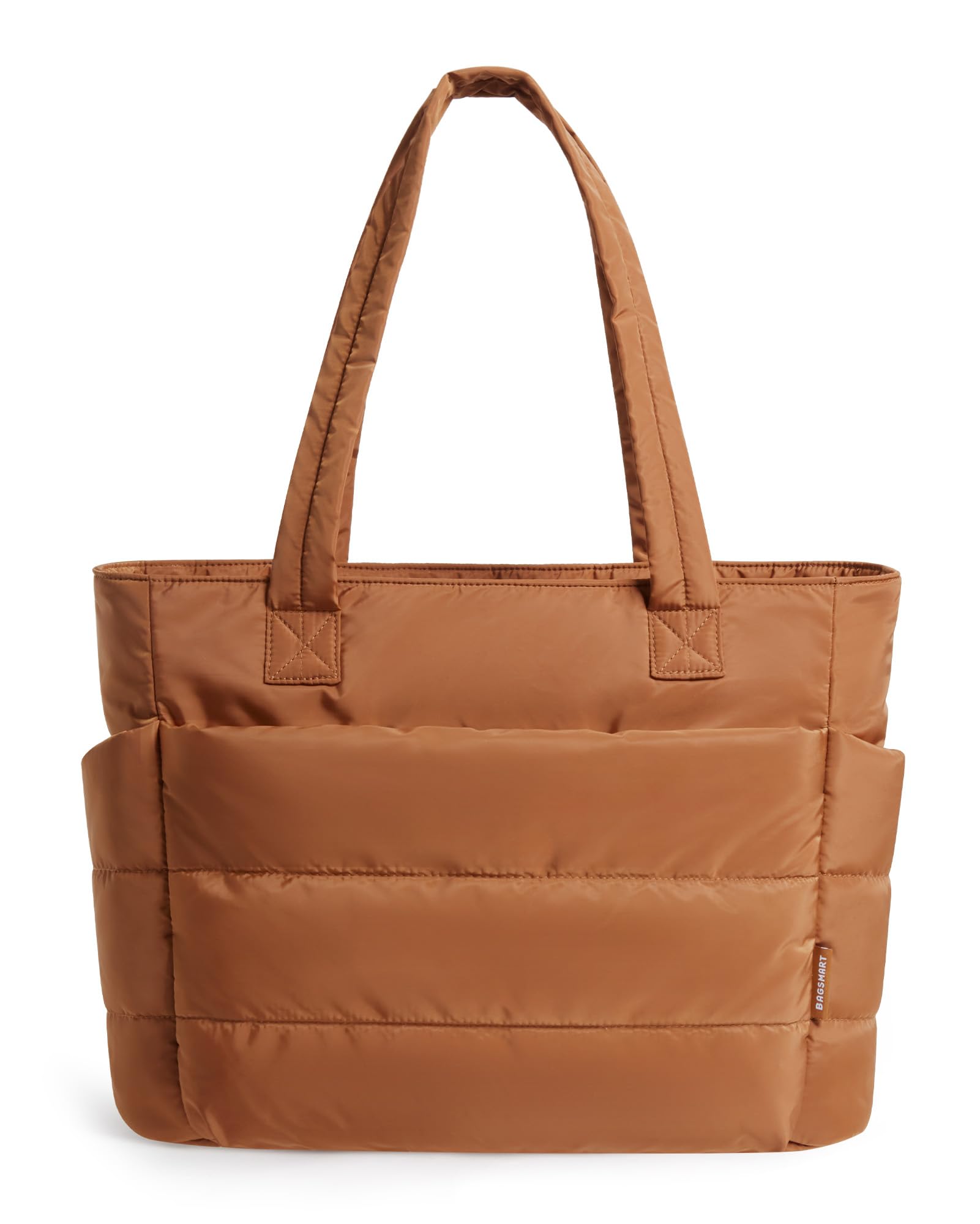 BAGSMART Tote Bag for Women, Lightweight Puffy Tote Bag with Compartments Shoulder Bag Handbag for Travel, Work, Gym | Lightweight, Puffy, Quilted, Work, for Travel