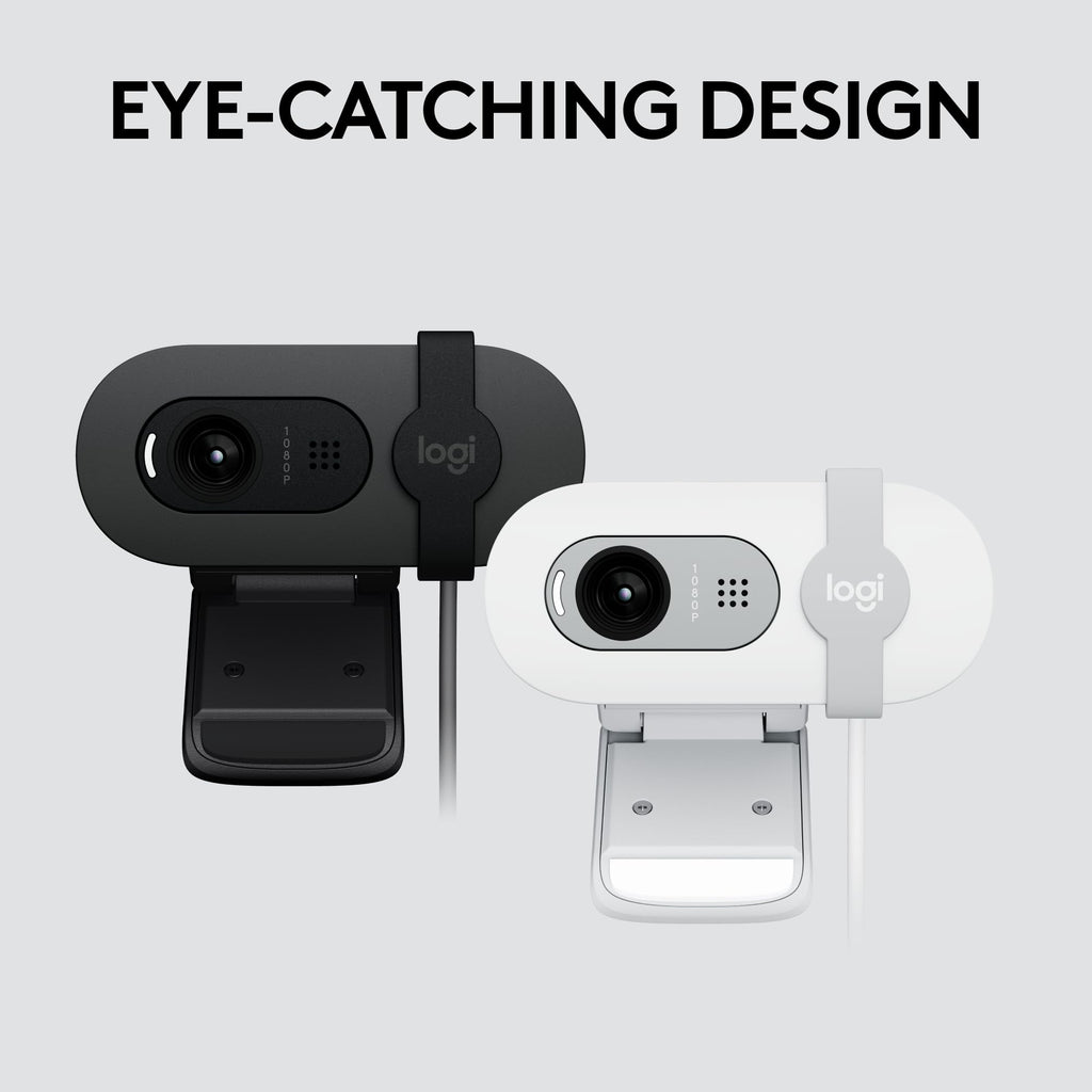 Logitech Brio 101 Full HD 1080p Webcam for Meetings, Streaming, Desktop, Laptop, PC - Built-in Mic, Shutter, Works with Zoom, Microsoft Teams, Nintendo Switch 2’s new GameChat Mode, USB-A,-Black
