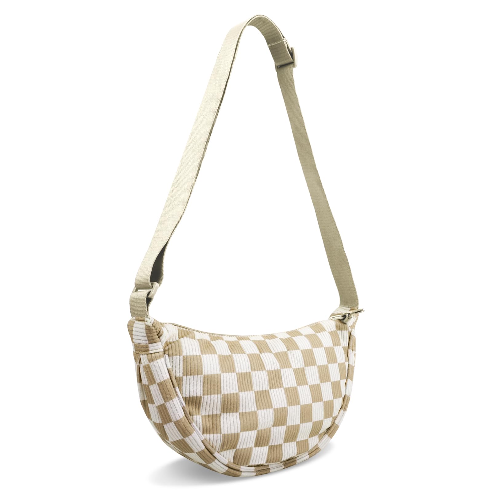 Nylon Crescent Crossbody Bag for Women Purses Trendy Men,Small Travel Sling Bag Hobo