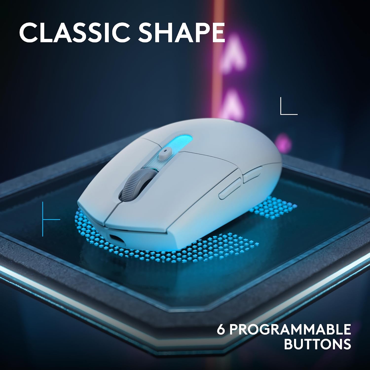 Logitech G305 Lightspeed Wireless Gaming Mouse, Hero Sensor, 12,000 DPI, Lightweight, 6 Programmable Buttons, 250h Battery, On-Board Memory, Compatible with PC, Mac - Black