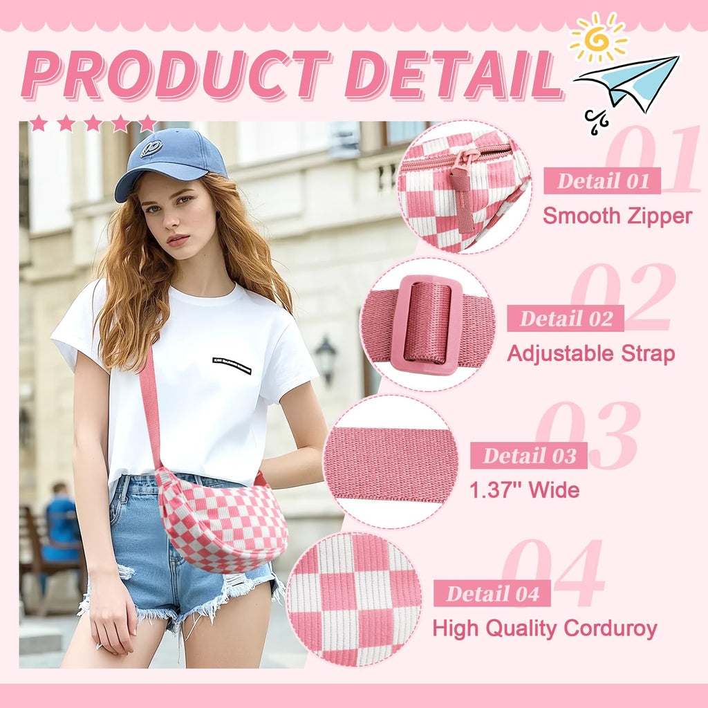 Nylon Crescent Crossbody Bag for Women Purses Trendy Men,Small Travel Sling Bag Hobo