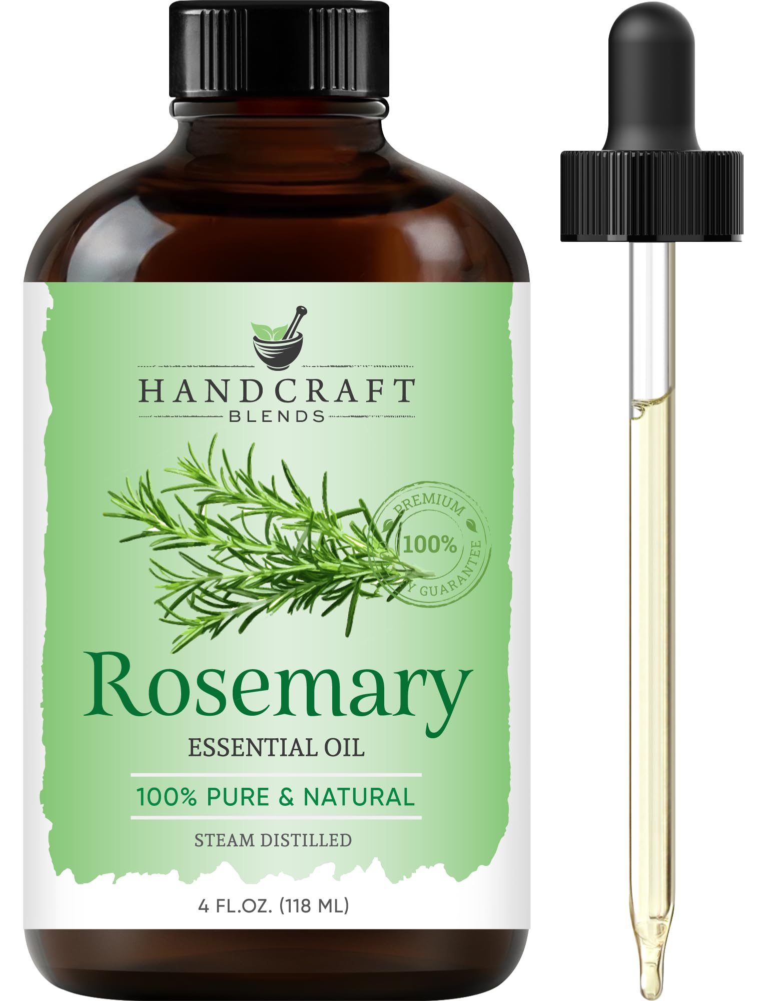 Handcraft Blends Peppermint Essential Oil – Huge 4 Fl Oz – 100% Pure and Natural – Premium Grade Essential Oil for Diffuser and Aromatherapy, Skin, Massage, Candle and Soap Making Fragrance