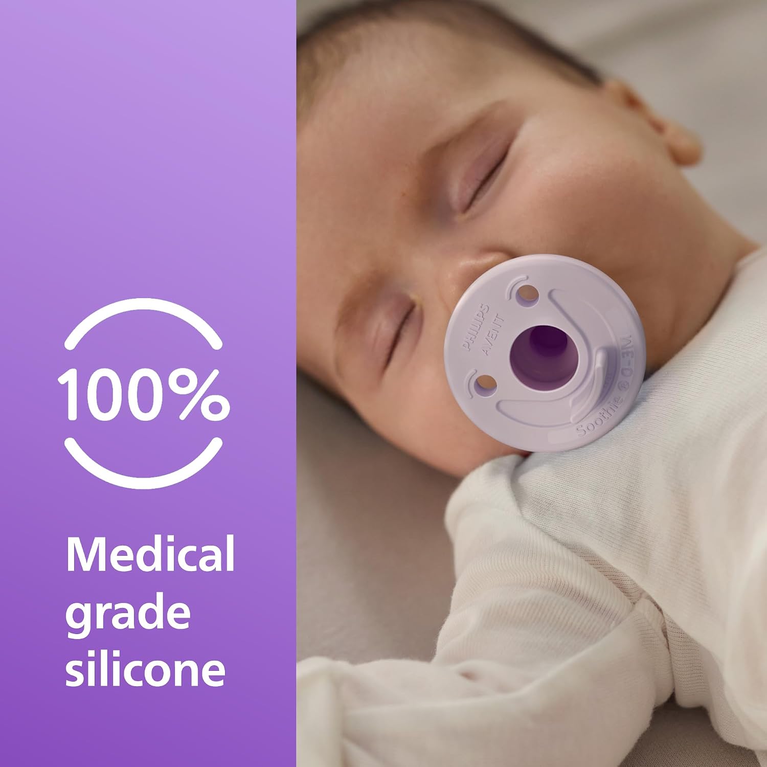 Philips Avent Soothie Baby Pacifiers - 100% Silicone Pacifiers for Babies 0-3 Months, One-piece Design, BPA-Free, Extra Durable, Green, 4 Pack, Model SCF190/41