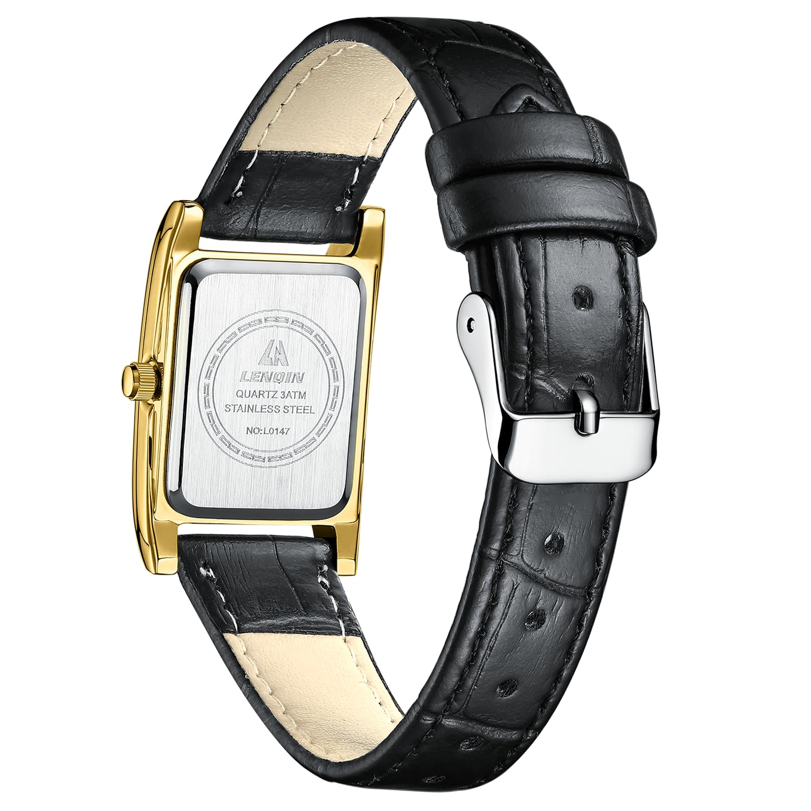 LN LENQIN Ladies Watches Analog Quartz Watch for Women Waterproof Women's Wrist Watches Easy Reader Womens Watch with Leather Strap