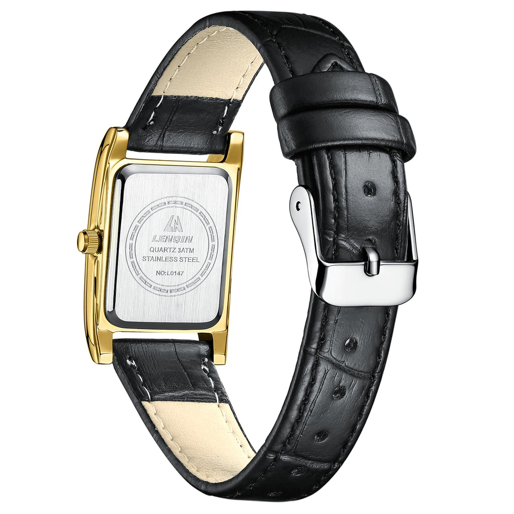 LN LENQIN Ladies Watches Analog Quartz Watch for Women Waterproof Women's Wrist Watches Easy Reader Womens Watch with Leather Strap