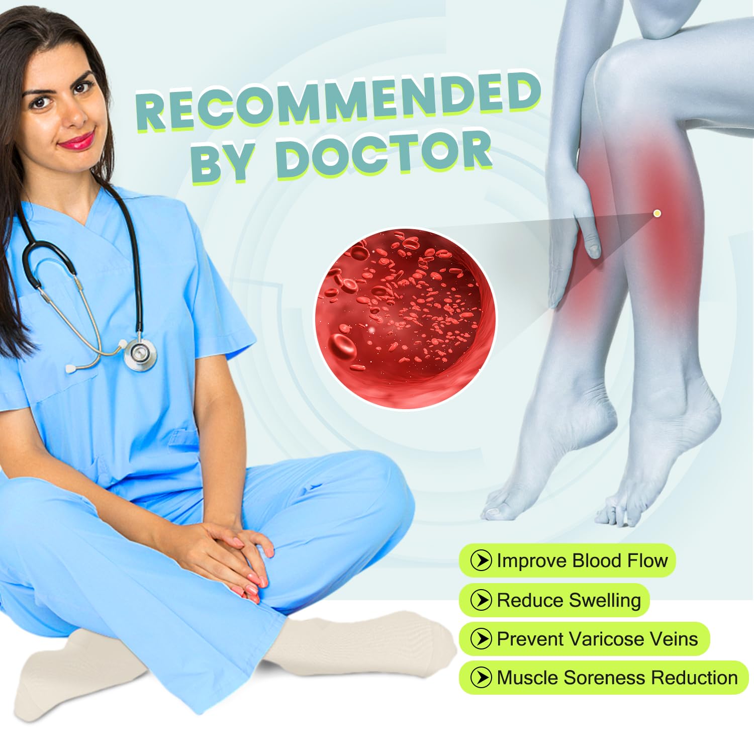 Copper Compression Socks 15-20 mmHg for Men & Women 8 Pairs – Circulation Support for Nurses, Travel, Running, Hiking, Soccer