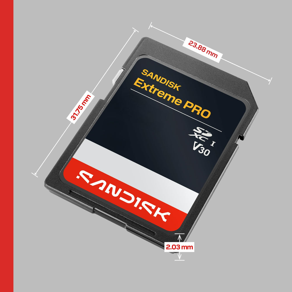 SANDISK 128GB Extreme PRO SDXC UHS-I Memory Card - C10, U3, V30, 4K UHD, SD Card - SDSDXXD-128G-GN4IN
