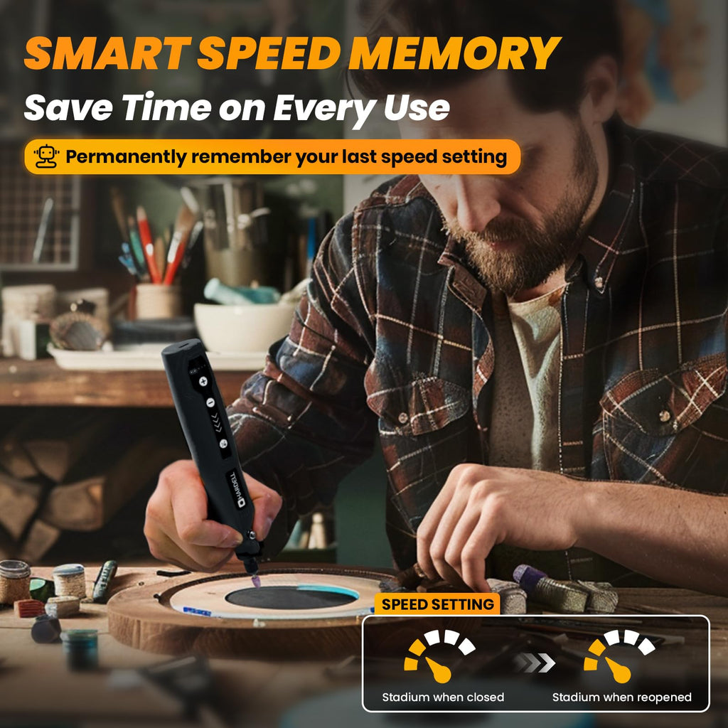 HARDELL Mini Cordless Rotary Tool, 5-Speed and USB Charging Rotary Tool Kit with 69 Accessories, Multi-Purpose 3.7V Power Rotary Tool for Sanding, Polishing, Drilling, Etching, Engraving, DIY Crafts