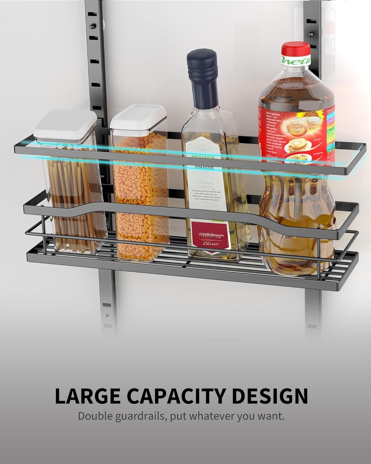 Moforoco White 9-Tier Over The Door Pantry Organizer, Pantry Organization And Storage, Metal Hanging Spice Rack Shelves Door, Home & Kitchen Essentials, Laundry Room Bathroom Organization