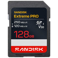 SANDISK 128GB Extreme PRO SDXC UHS-I Memory Card - C10, U3, V30, 4K UHD, SD Card - SDSDXXD-128G-GN4IN