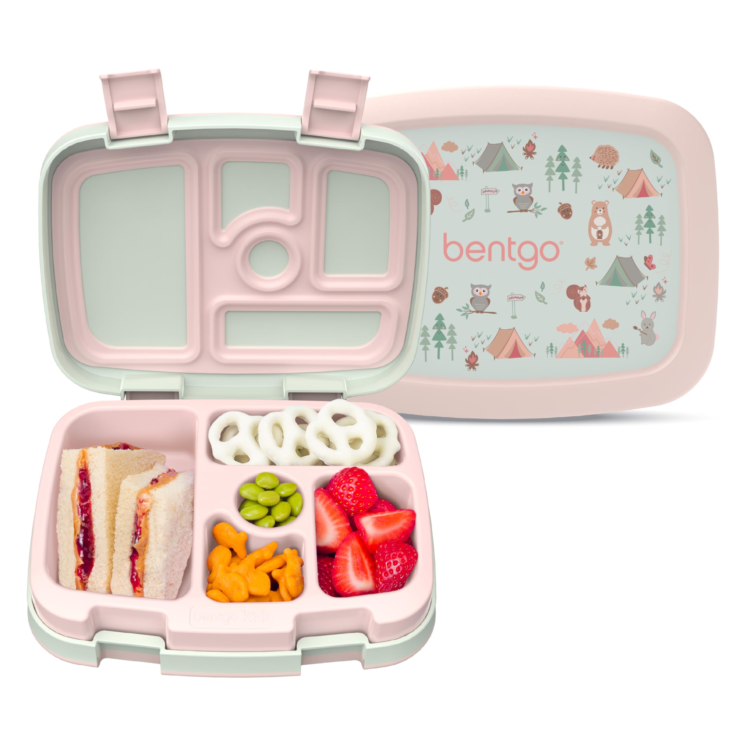 Bentgo Kids Prints Leak-Proof, 5-Compartment Bento-Style Kids Lunch Box - Ideal Portion Sizes for Ages 3-7, Durable, Drop-Proof, Dishwasher Safe, & PFAS & BPA-Free Materials (Unicorn)