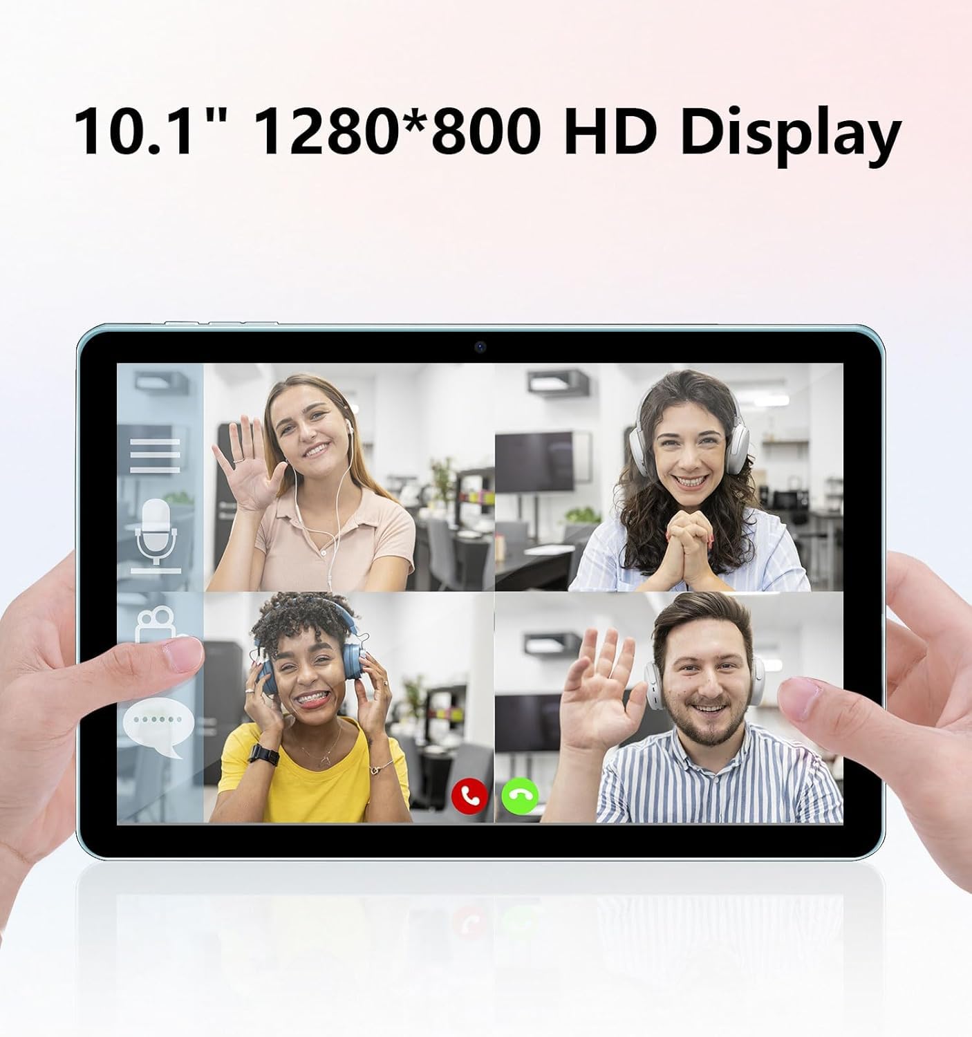 ECOPAD 10.1 Inch Tablet, Android 15 Tablets 12GB(4+8) RAM / 64GB ROM / 1TB SD Card Expansion, 1280x800 IPS HD Touchscreen, 6000mAh Battery, Bluetooth 5.0, Dual Cameras, GMS, Dual Band WiFi, Black