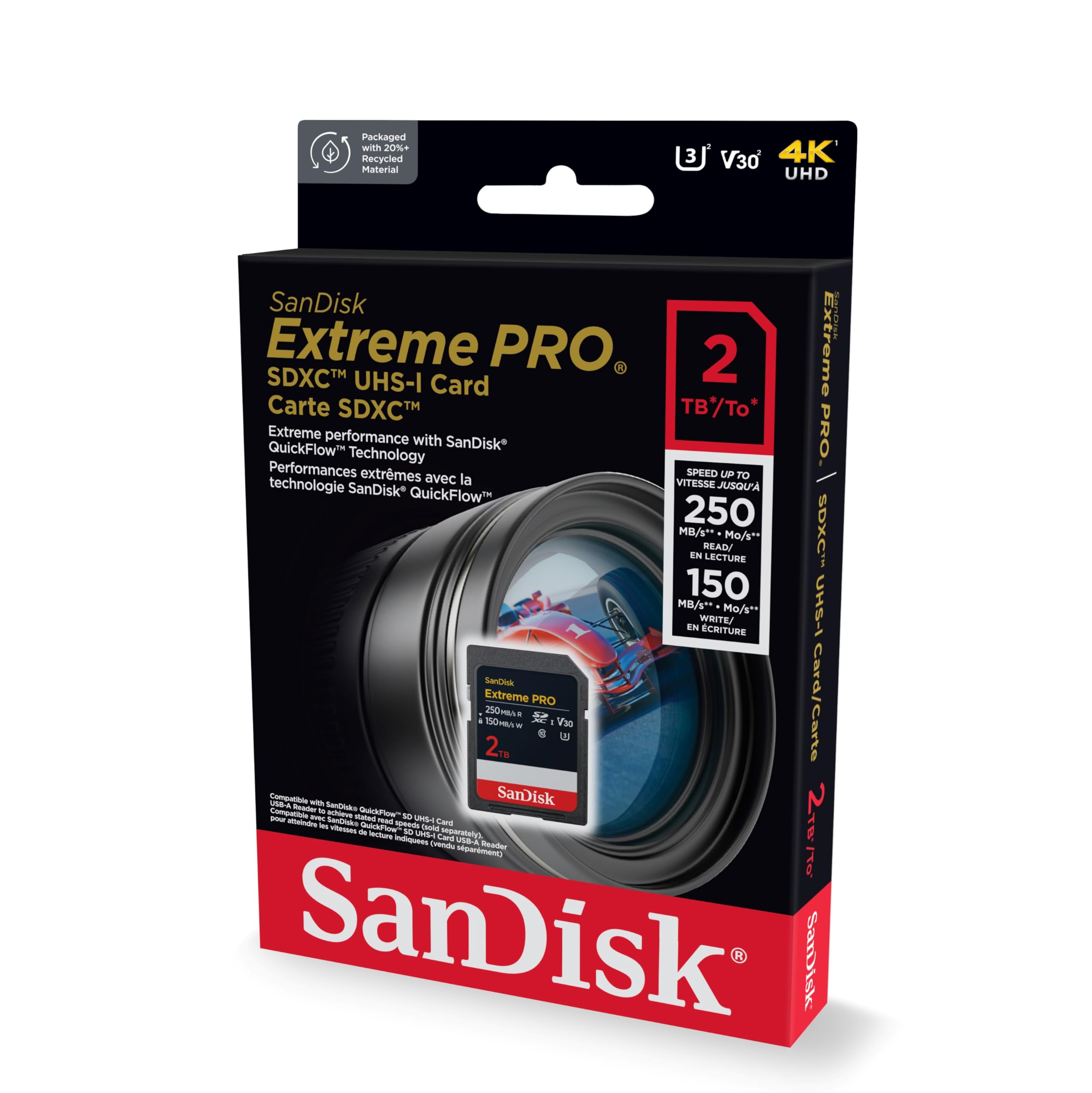 SANDISK 128GB Extreme PRO SDXC UHS-I Memory Card - C10, U3, V30, 4K UHD, SD Card - SDSDXXD-128G-GN4IN
