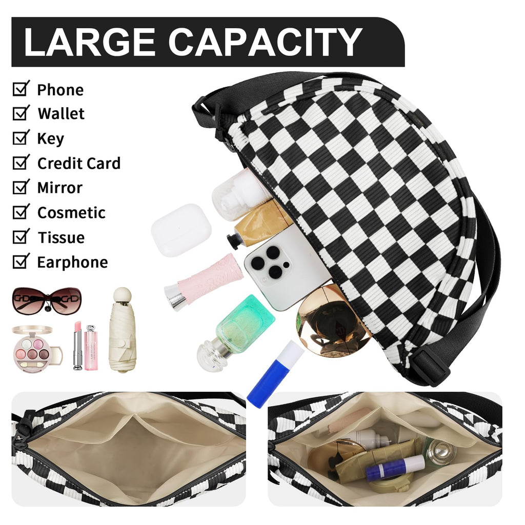 Nylon Crescent Crossbody Bag for Women Purses Trendy Men,Small Travel Sling Bag Hobo