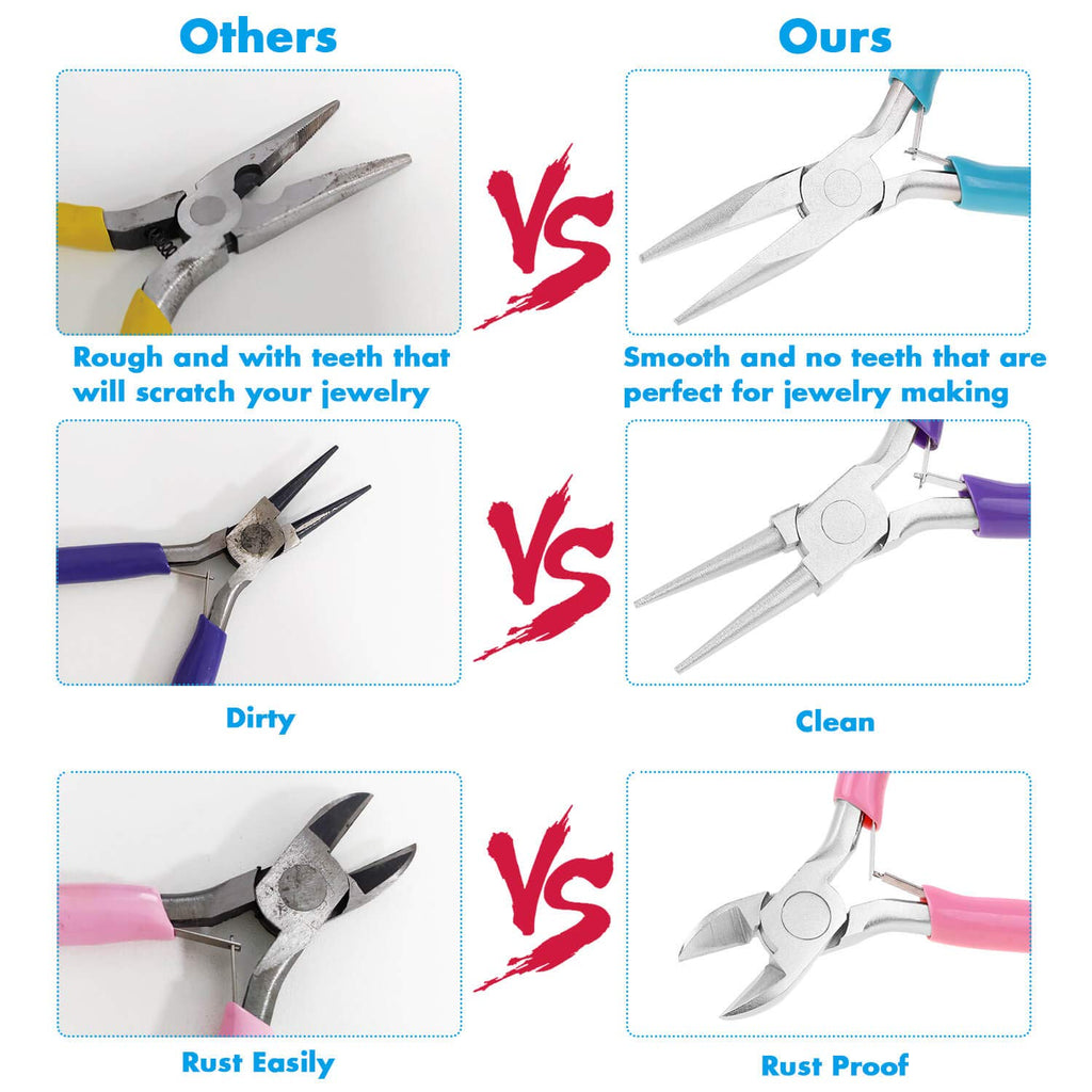 Pliers for Jewelry Making, Shynek Jewelry Pliers Set Includes Needle Nose Pliers, Round Nose Plier and Wire Cutters, Jewelry Making Tools for Jewelry Repair, Wire Wrapping, Beading and Crafts