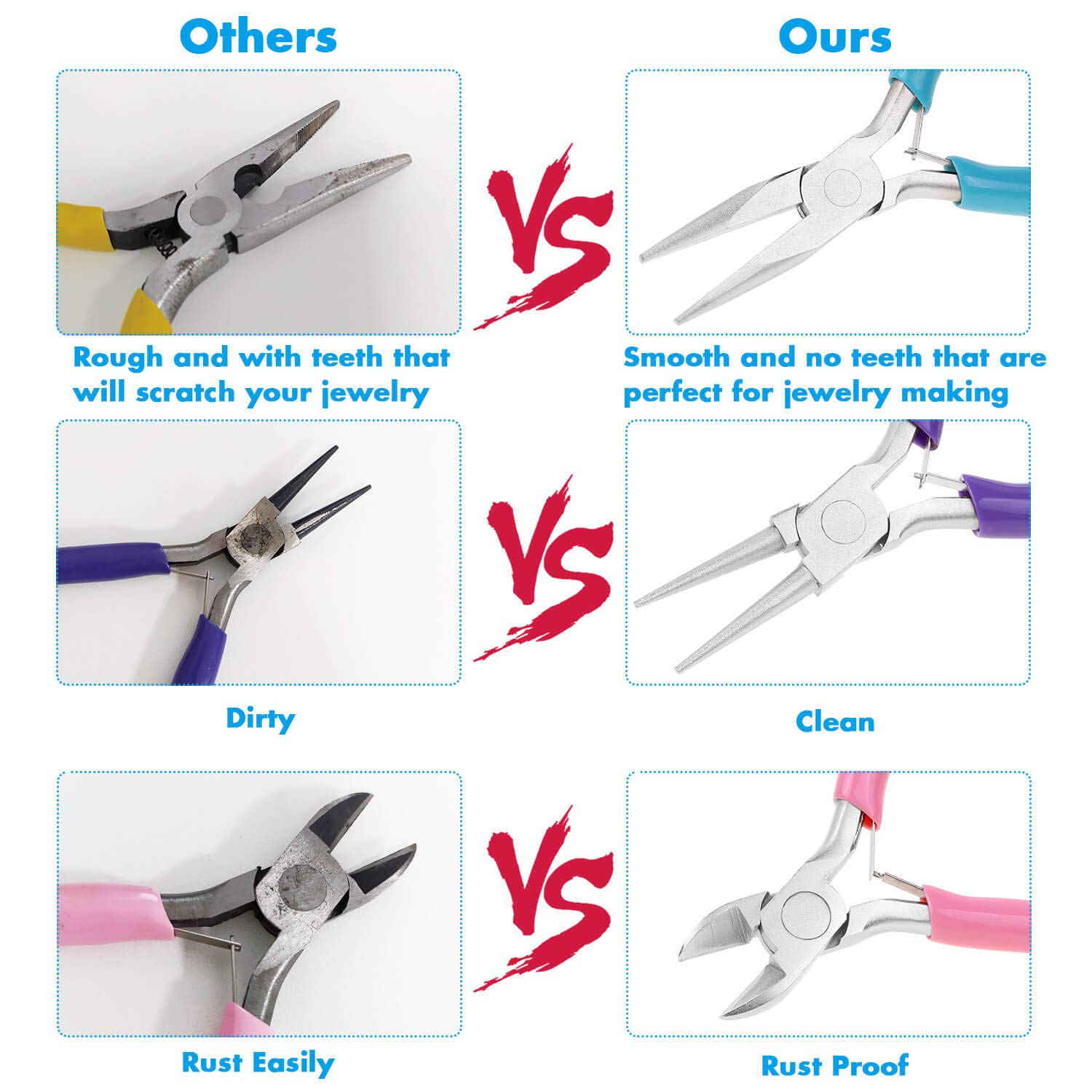 Pliers for Jewelry Making, Shynek Jewelry Pliers Set Includes Needle Nose Pliers, Round Nose Plier and Wire Cutters, Jewelry Making Tools for Jewelry Repair, Wire Wrapping, Beading and Crafts