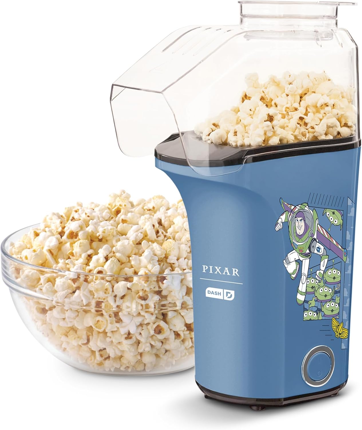 DASH Fresh Pop Popcorn Maker - Oil-Free, Air Popcorn Popper - With Measuring Cup & Recipe Guide - Perfect for Movie Nights - 16 Cups, Aqua