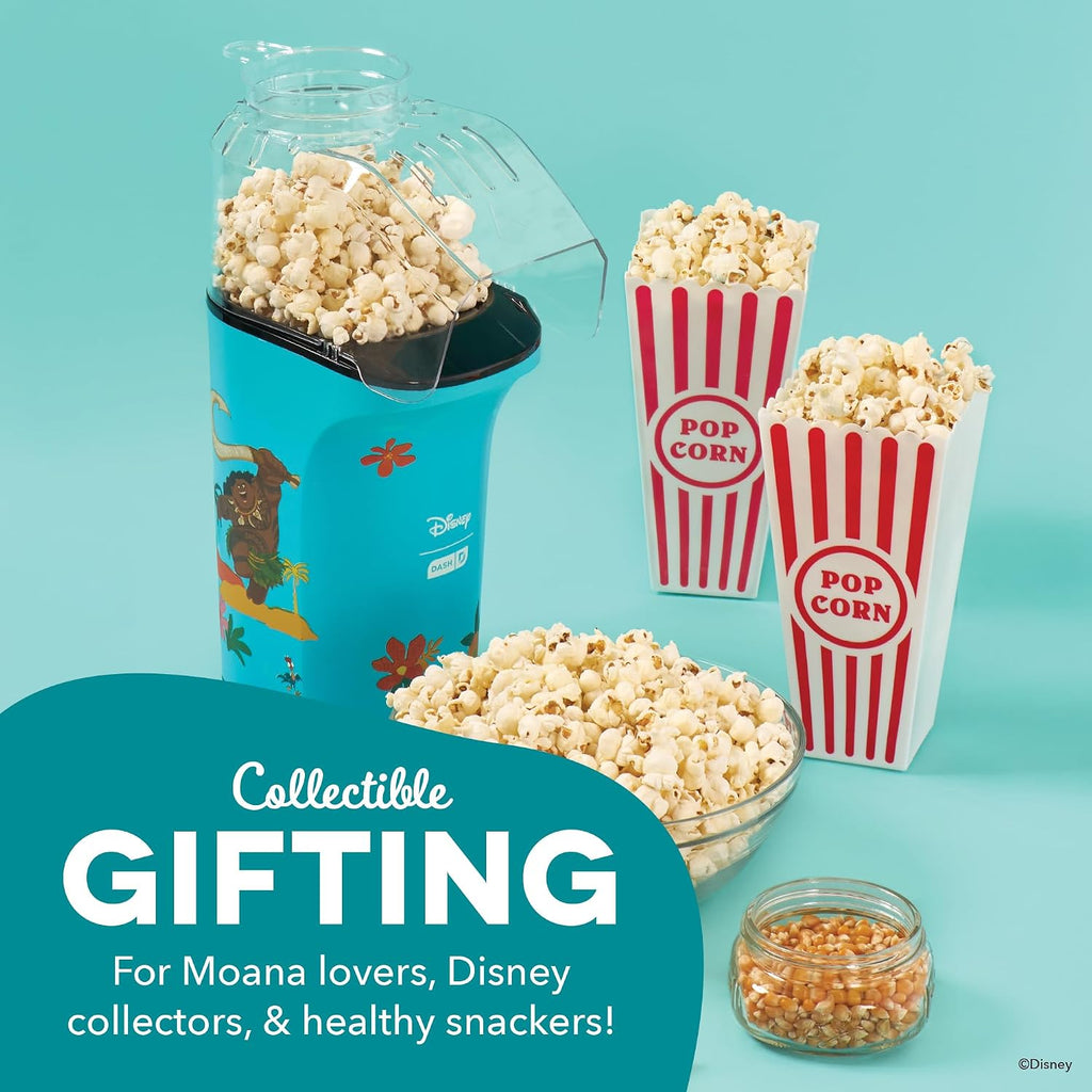 DASH Fresh Pop Popcorn Maker - Oil-Free, Air Popcorn Popper - With Measuring Cup & Recipe Guide - Perfect for Movie Nights - 16 Cups, Aqua