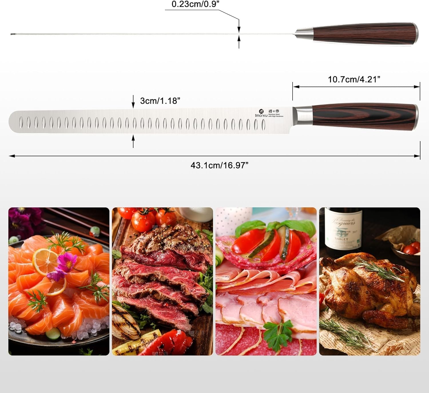 imarku Chef Knife 7 Inch Kitchen Knife Ultra Sharp Santoku Knife - High Carbon Japanese Chefs Knife, Kitchen Gadgets 2025, Apartment Essentials, Birthday Gifts for Him Her, Best Gifts for Women Men