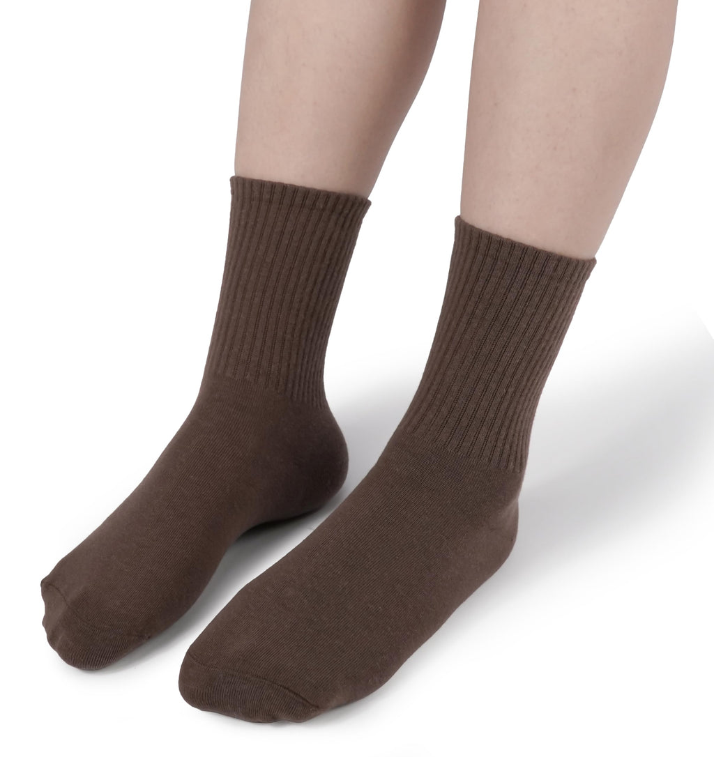 BomKinta Women Casual Calf Socks - Cute Cotton Crew Socks - Soft Above Ankle Sock Gifts 6 Pairs Size 5-10