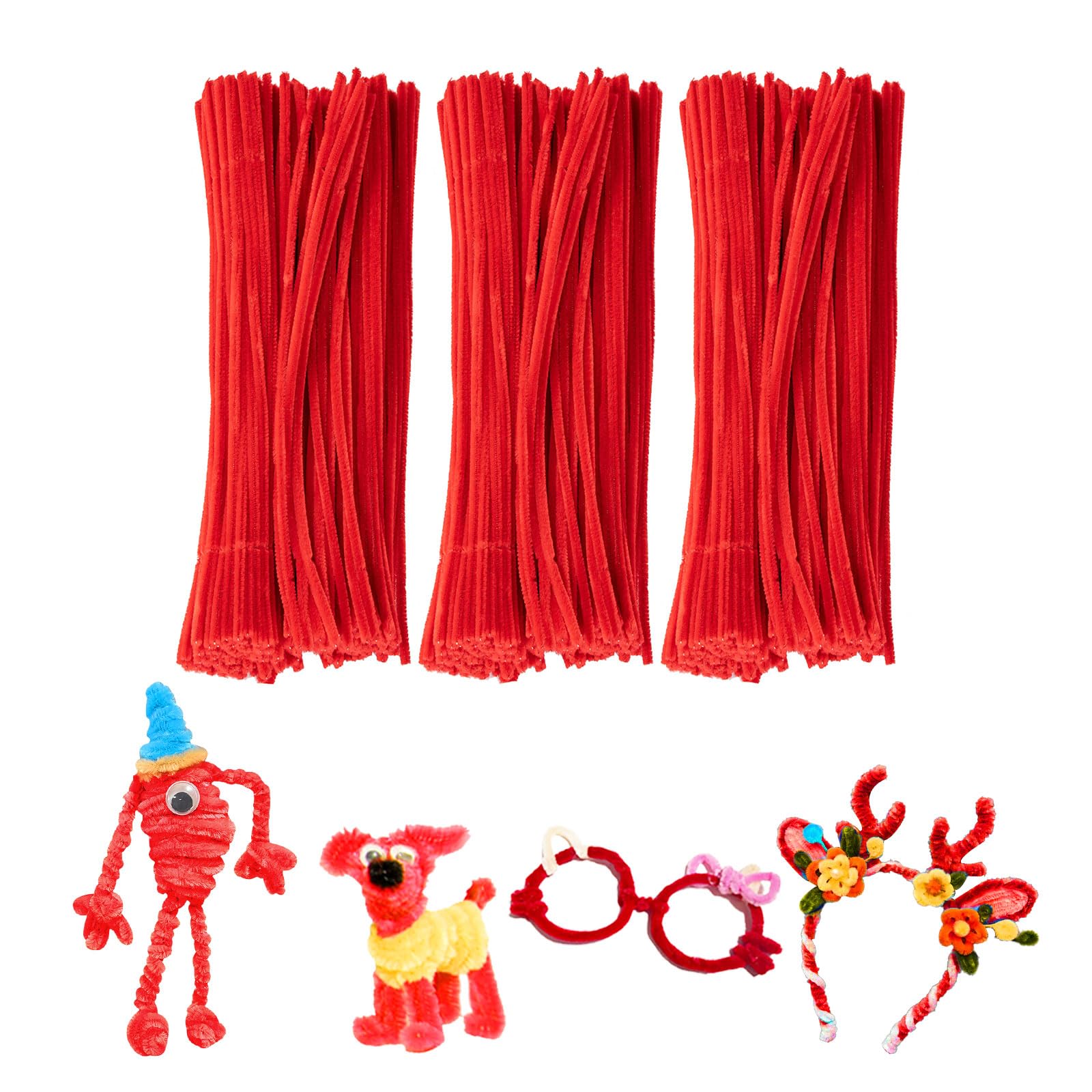 Pipe Cleaners Craft Bulk,Kids Toys & Games Gifts,200pcs Arts Crafts,Chenille Stems Art Supplies for Projects Creative DIY Room Decor,Christmas Decorations,Juegos para Niños Fidget Toys for Ages 5-7