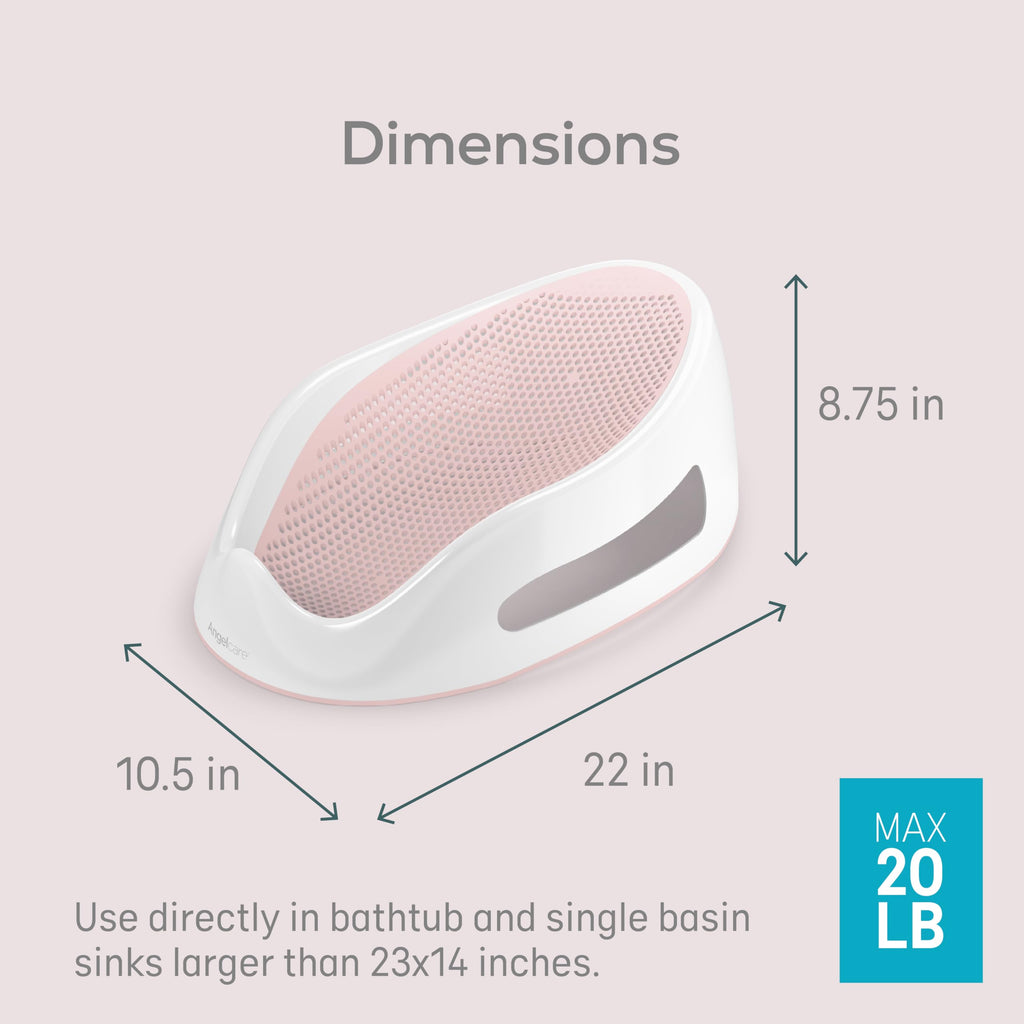 Angelcare Baby Bath Support (Gray) | Ideal for Babies Less Than 6 Months Old