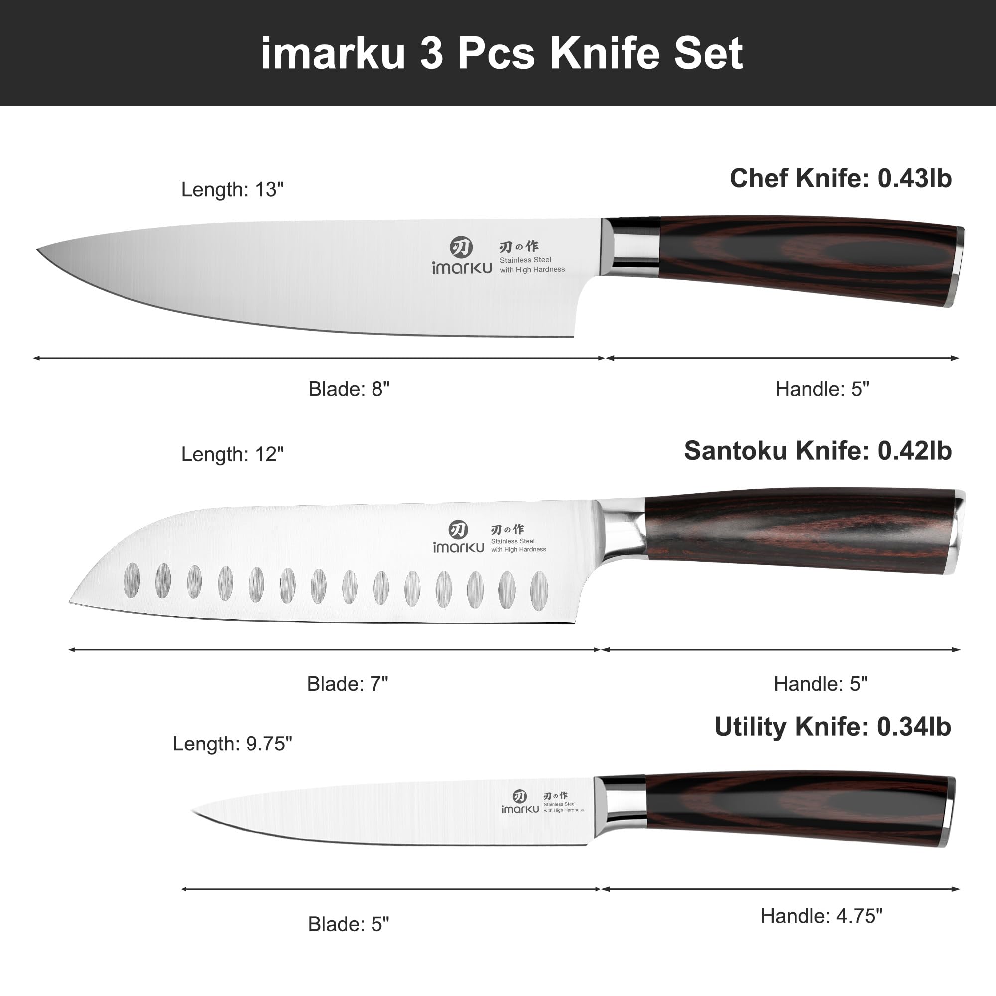 imarku Chef Knife 7 Inch Kitchen Knife Ultra Sharp Santoku Knife - High Carbon Japanese Chefs Knife, Kitchen Gadgets 2025, Apartment Essentials, Birthday Gifts for Him Her, Best Gifts for Women Men
