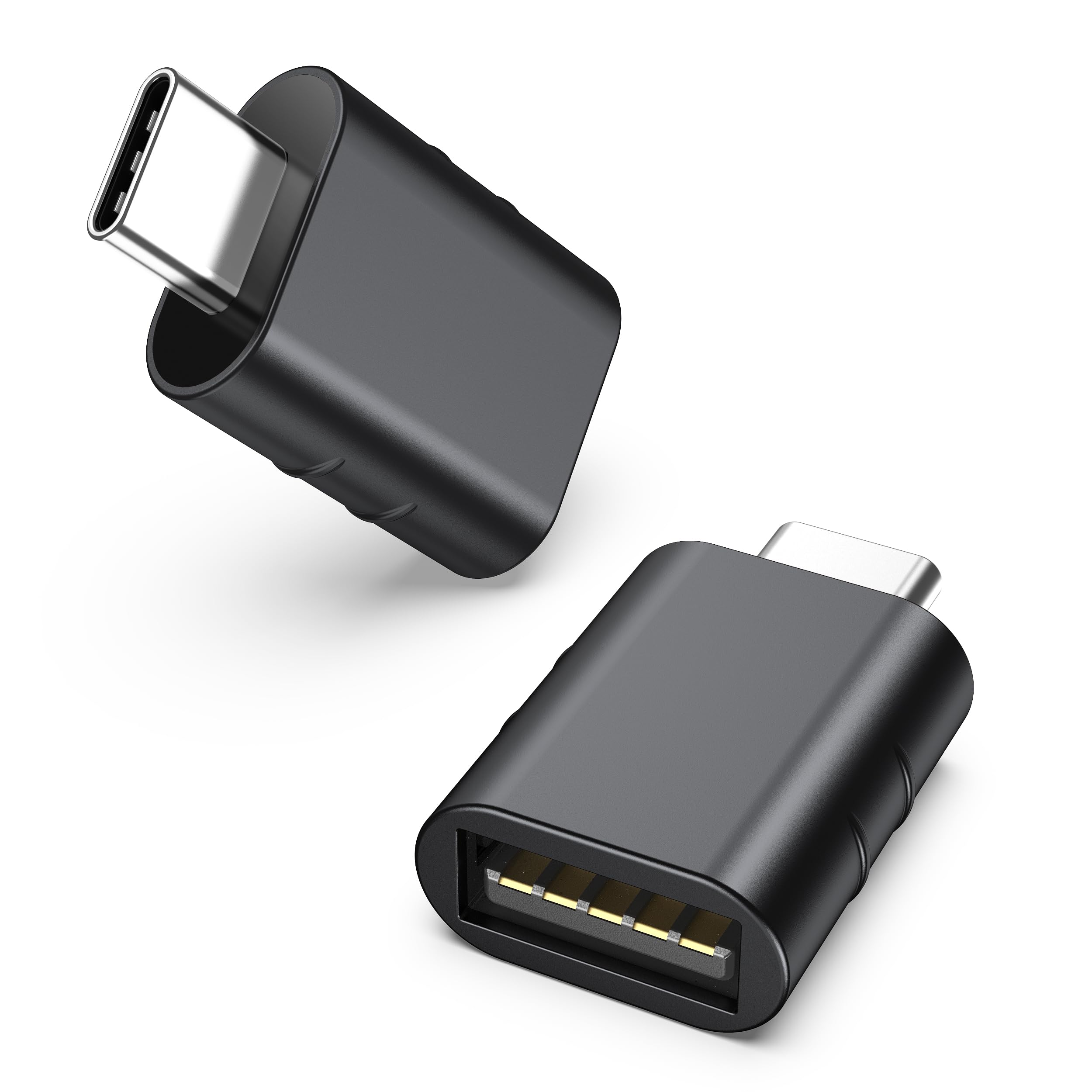 Syntech USB C to USB Adapter Pack of 2, USB 3.0 Female to Thunderbolt 4/3 Adapter Compatible with MacBook Pro Air 2024, Surface, iPad, iPhone, Galaxy Notebook, XPS and More Type C Devices, Space Grey