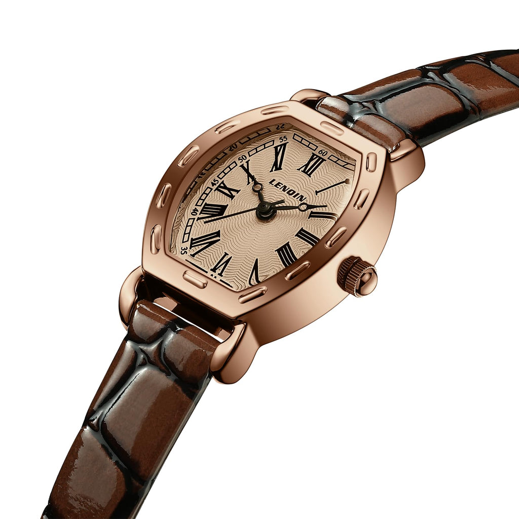 LN LENQIN Ladies Watches Analog Quartz Watch for Women Waterproof Women's Wrist Watches Easy Reader Womens Watch with Leather Strap