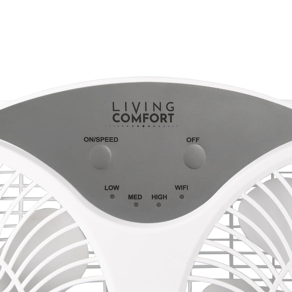 Comfort Zone Twin Window Fan with Reversible Airflow Control, 9 inch, Auto-Locking Expanders, 2 Speed Fan, Dual Fan, Exhaust, Airflow 9.84 ft/sec, Ideal for Home, Kitchen, Bedroom & Office, CZ319WT