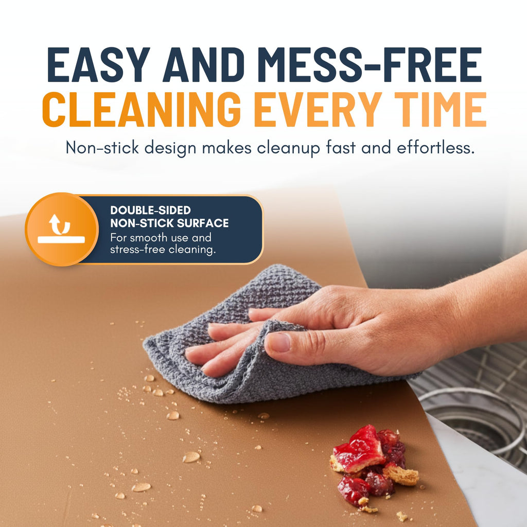Oven Liners for Bottom of Oven - 2 Pack Large Heavy Duty Mats, 17”x25” Non-Stick Reusable Liner for Electric, Gas, Toaster Ovens, Grills - BPA & PFOA Free Kitchen Accessory to Keep Oven Clean (Black)