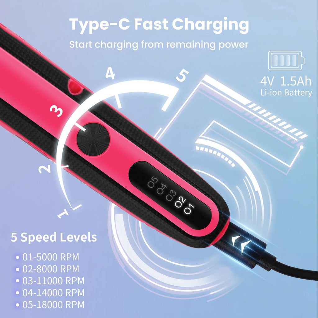 HARDELL Mini Cordless Rotary Tool, 5-Speed and USB Charging Rotary Tool Kit with 69 Accessories, Multi-Purpose 3.7V Power Rotary Tool for Sanding, Polishing, Drilling, Etching, Engraving, DIY Crafts