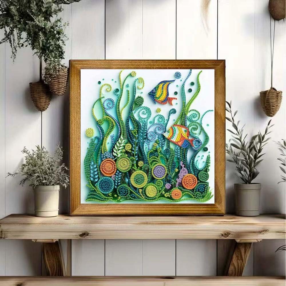 ZQEATRY Sea Turtle Animal Special Shape Diamond Art Kits for Adults,5D Diamond Painting Kits for Beginner,DIY Diamond Crystal Rhinestones Painting Kits for Home Wall Decor Gift 11.8 X 11.8inch