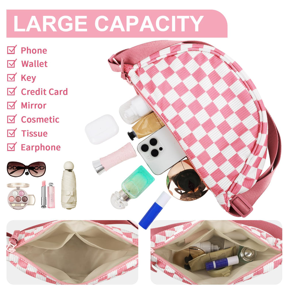 Nylon Crescent Crossbody Bag for Women Purses Trendy Men,Small Travel Sling Bag Hobo
