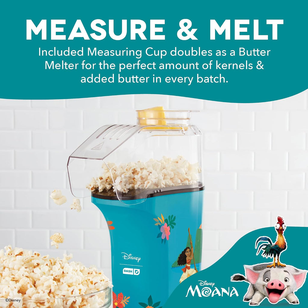 DASH Fresh Pop Popcorn Maker - Oil-Free, Air Popcorn Popper - With Measuring Cup & Recipe Guide - Perfect for Movie Nights - 16 Cups, Aqua