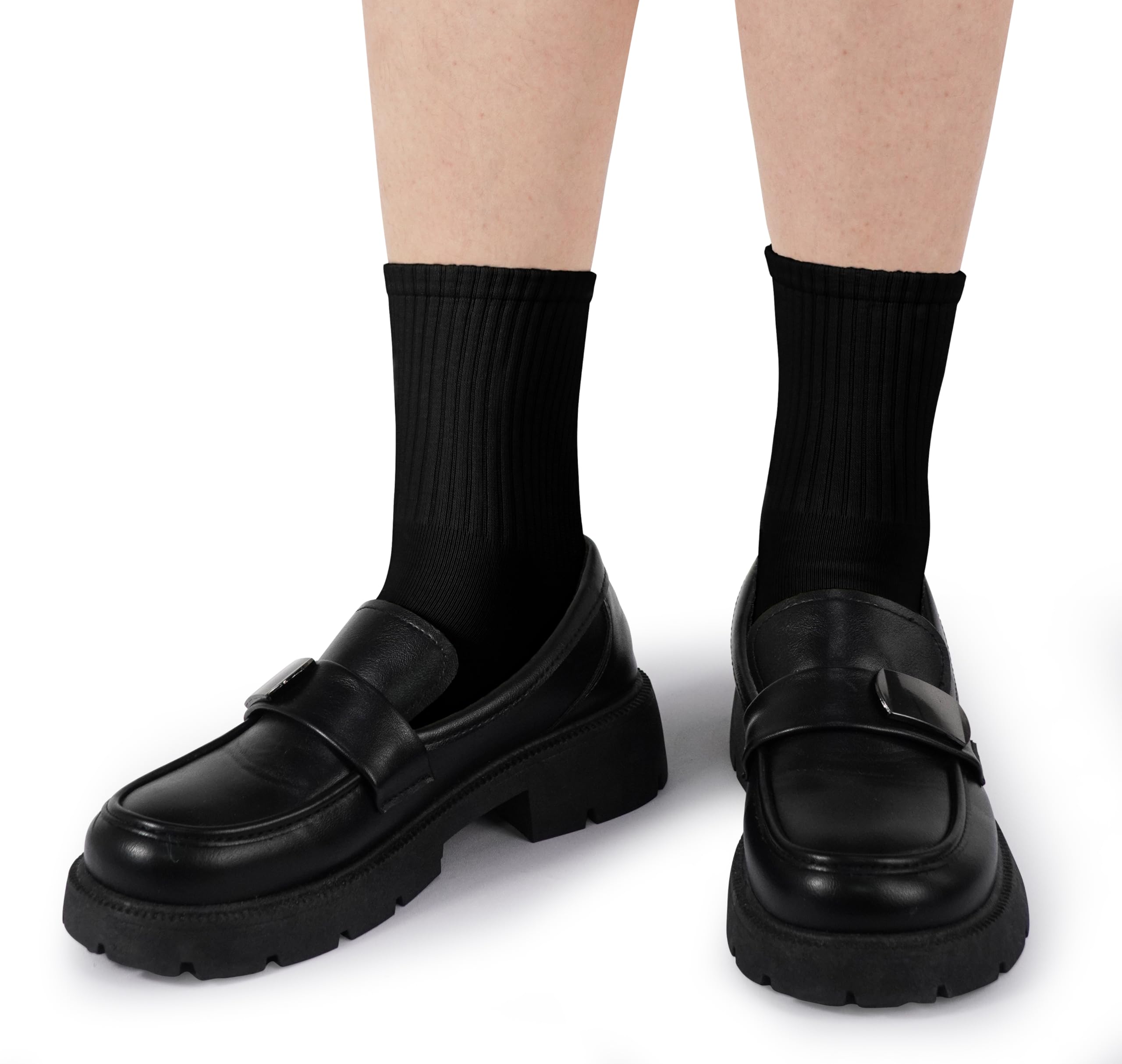 BomKinta Women Casual Calf Socks - Cute Cotton Crew Socks - Soft Above Ankle Sock Gifts 6 Pairs Size 5-10