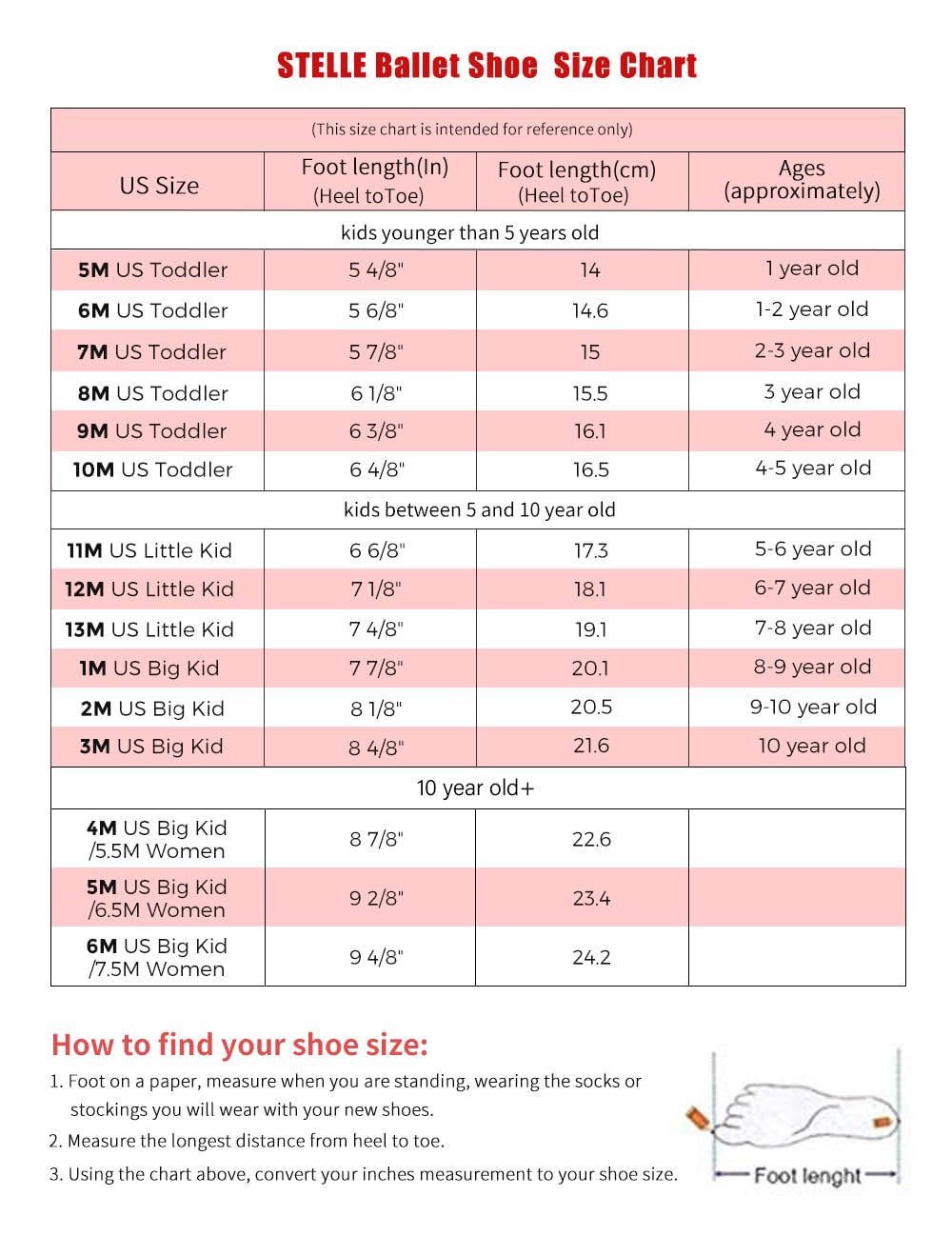 Stelle Ballet Shoes for Girls Toddler Ballet Slippers Soft Leather Boys Dance Shoes for Toddler/Little Kid/Big Kid