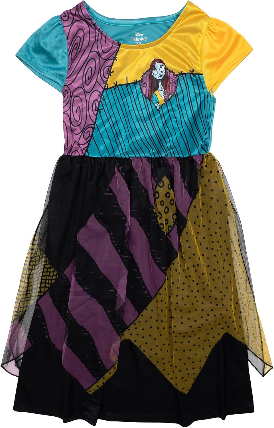 Disney Girls' Princess Dress Nightgown, Fantasy Gown, Soft & Cute Pajamas for Kids