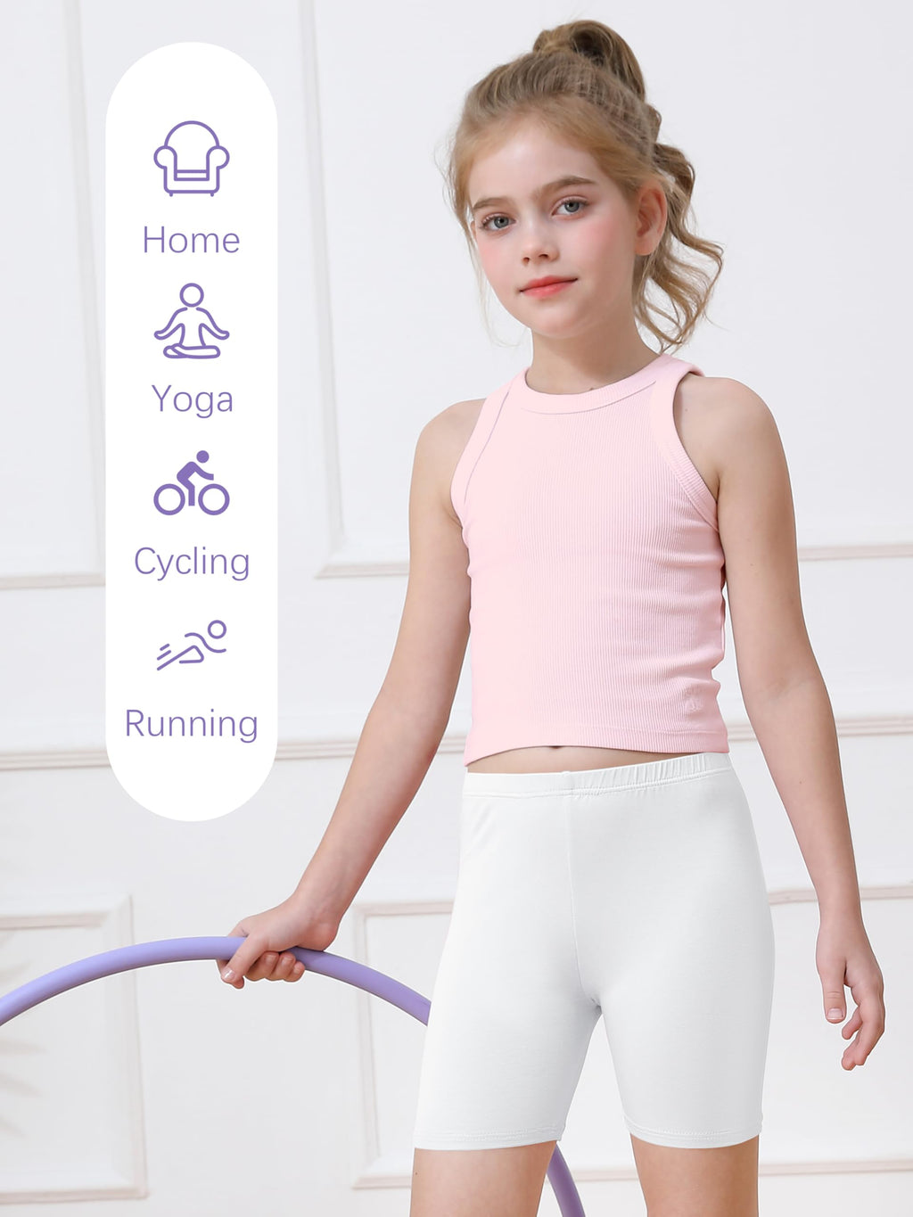 Resinta 6 Pack Girls Bike Shorts Under Dress Dance Cartwheel Shorts for Toddler Kids Summer Clothes Multicolor